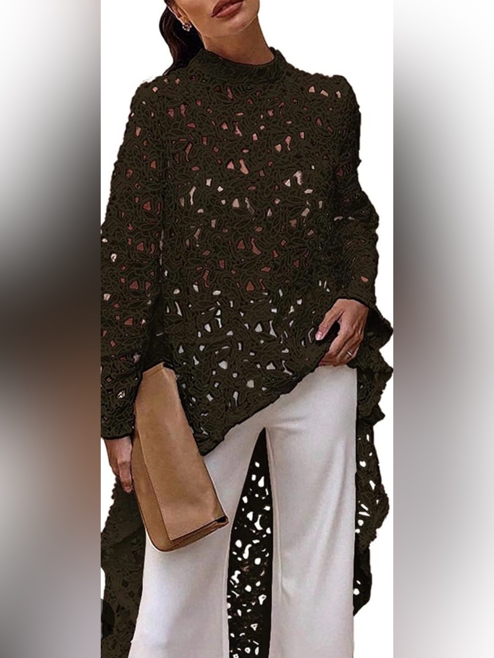 PRETTYGARDEN Women's Long Sleeve Round Neck High Low